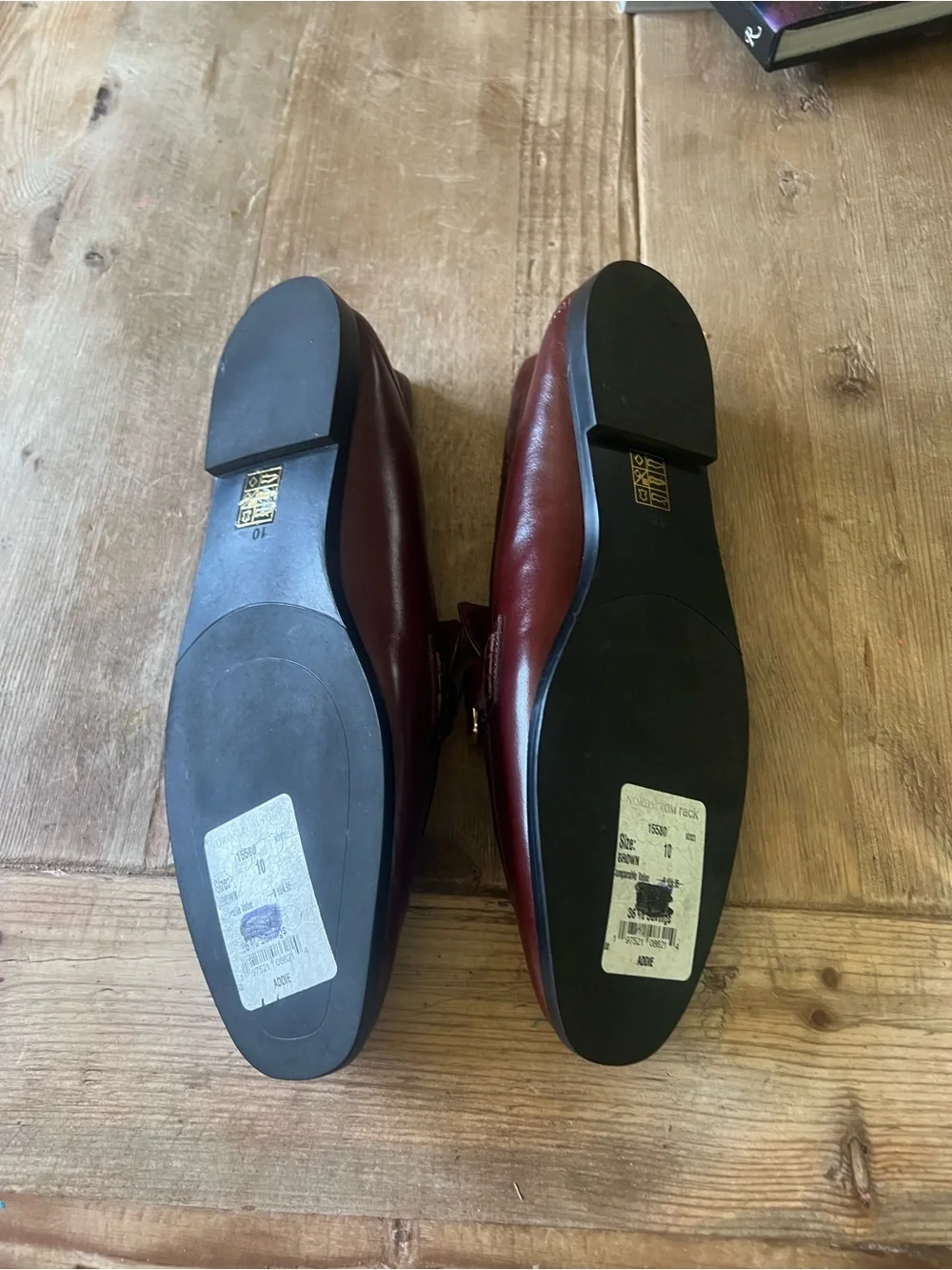Jeffrey Campbell Men’s Burgundy Leather Bit Loafers